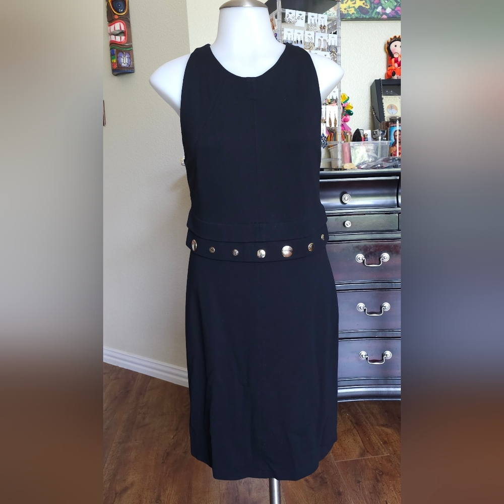Versace Black Dress with Silver Accents